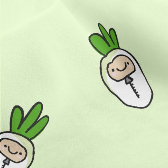 Cute White Radish Sleeping Bag Micro Fleece