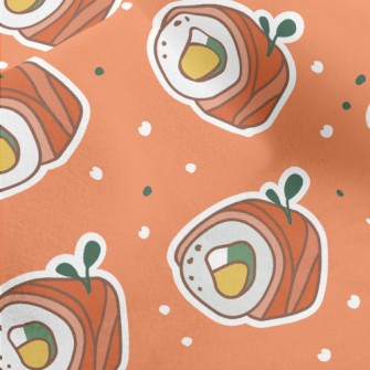 Sticker Of A Cartoon Sushi Rol Micro Fleece