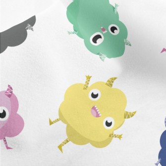 Colorful Cloud Monster Micro Fleece