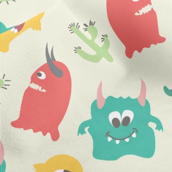 Cute Colorful Little Monster Micro Fleece