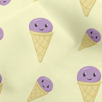 Purple Ice Cream Cone Micro Fleece
