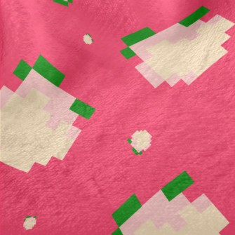 Cartoon Pixel Peach Minky