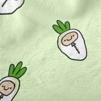 Cute White Radish Sleeping Bag Minky