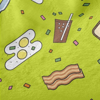 Cartoon American Breakfast Minky