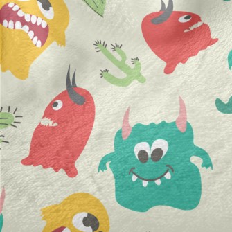 Cute Colorful Little Monster Minky