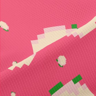 Cartoon Pixel Peach Piqué