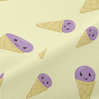 Purple Ice Cream Cone Piqué