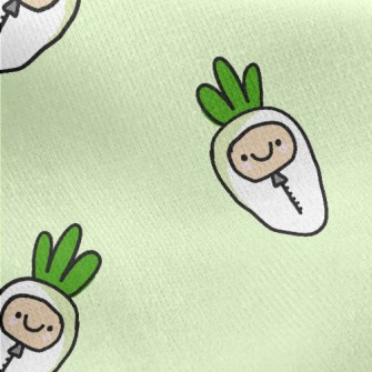 Cute White Radish Sleeping Bag Jersey Backed Fleece