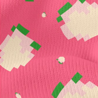 Cartoon Pixel Peach Stretch Jersey