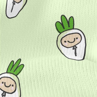 Cute White Radish Sleeping Bag Stretch Jersey