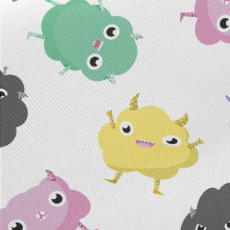 Colorful Cloud Monster Midweight Cotton Poplin