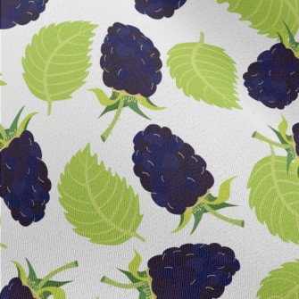 Hand Drawn Blackberry Pattern Chiffon