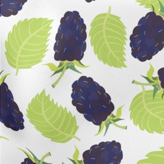 Hand Drawn Blackberry Pattern Stretch Ponte