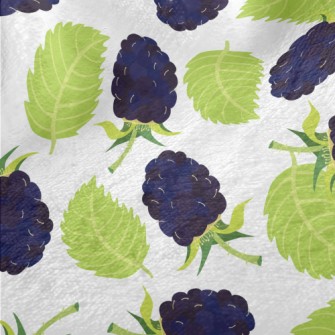 Hand Drawn Blackberry Pattern Minky