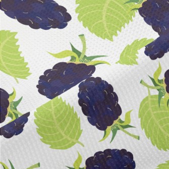 Hand Drawn Blackberry Pattern Piqué