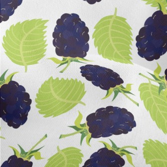 Hand Drawn Blackberry Pattern Lightweight Performance Linen