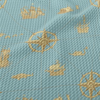 Ancient Nautical Charts Birdseye Piqué