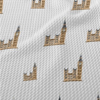 London Big Ben Birdseye Piqué