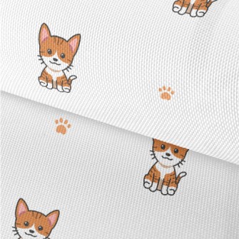 Cartoon Tabby Cat Waterproof Oxford