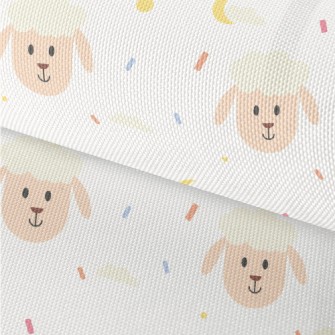 Smiling Cute Sheep Waterproof Oxford