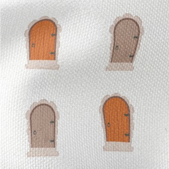 Old-style Two-tone Wooden Door Waterproof Canvas