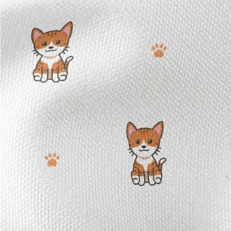 Cartoon Tabby Cat Waterproof Canvas