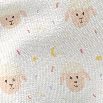 Smiling Cute Sheep Waterproof Canvas