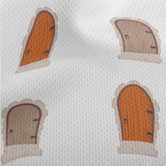 Old-style Two-tone Wooden Door Athletic Mesh Flat Back