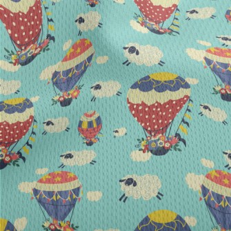 Flower Hot Air Balloon Athletic Mesh Flat Back