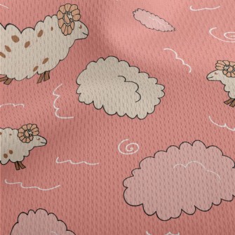 Fluffy Lamb Athletic Mesh Flat Back