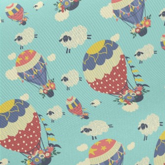 Flower Hot Air Balloon Twill