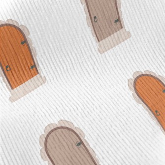 Old-style Two-tone Wooden Door Standard Corduroy