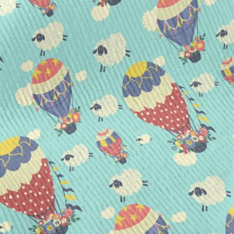 Flower Hot Air Balloon Standard Corduroy