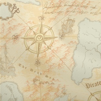 Medieval Vintage Nautical Char Dobby
