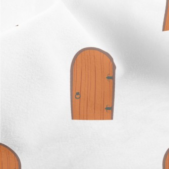 Medieval Wooden Door Micro Fleece