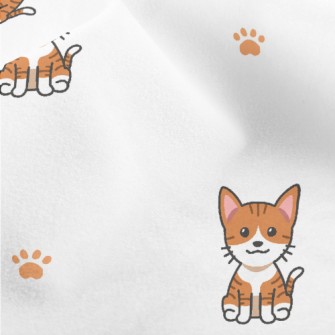 Cartoon Tabby Cat Micro Fleece