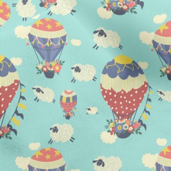 Flower Hot Air Balloon Micro Fleece