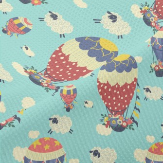 Flower Hot Air Balloon Piqué