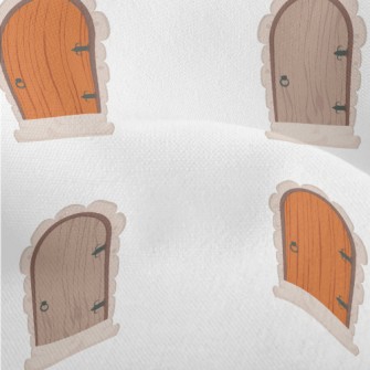 Old-style Two-tone Wooden Door Lightweight Performance Linen