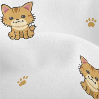 Cute Cartoon Cat Lightweight Performance Linen