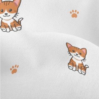 Cartoon Tabby Cat Lightweight Performance Linen