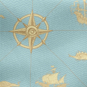 Ancient Nautical Charts Jersey Backed Fleece
