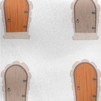 Old-style Two-tone Wooden Door Jersey Backed Fleece