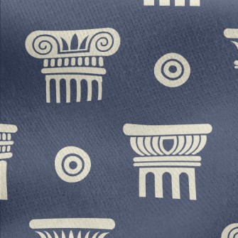 Exquisite Roman Stone Columns Jersey Backed Fleece