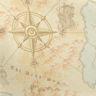 Medieval Vintage Nautical Char Pongee