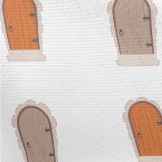 Old-style Two-tone Wooden Door Pongee