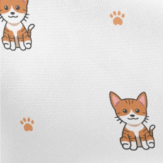 Cartoon Tabby Cat Pongee