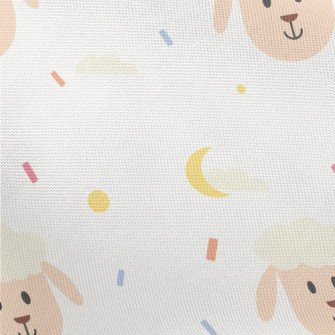 Smiling Cute Sheep Pongee