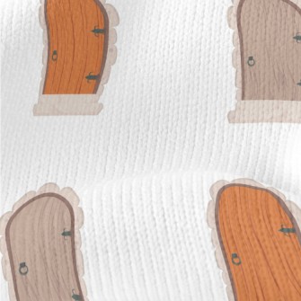Old-style Two-tone Wooden Door Stretch Jersey