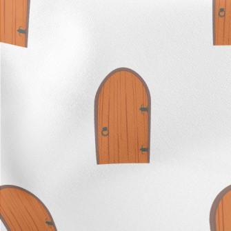 Medieval Wooden Door Lightweight Cotton Poplin